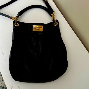 Marc Jacobs cross body black leather bag.
